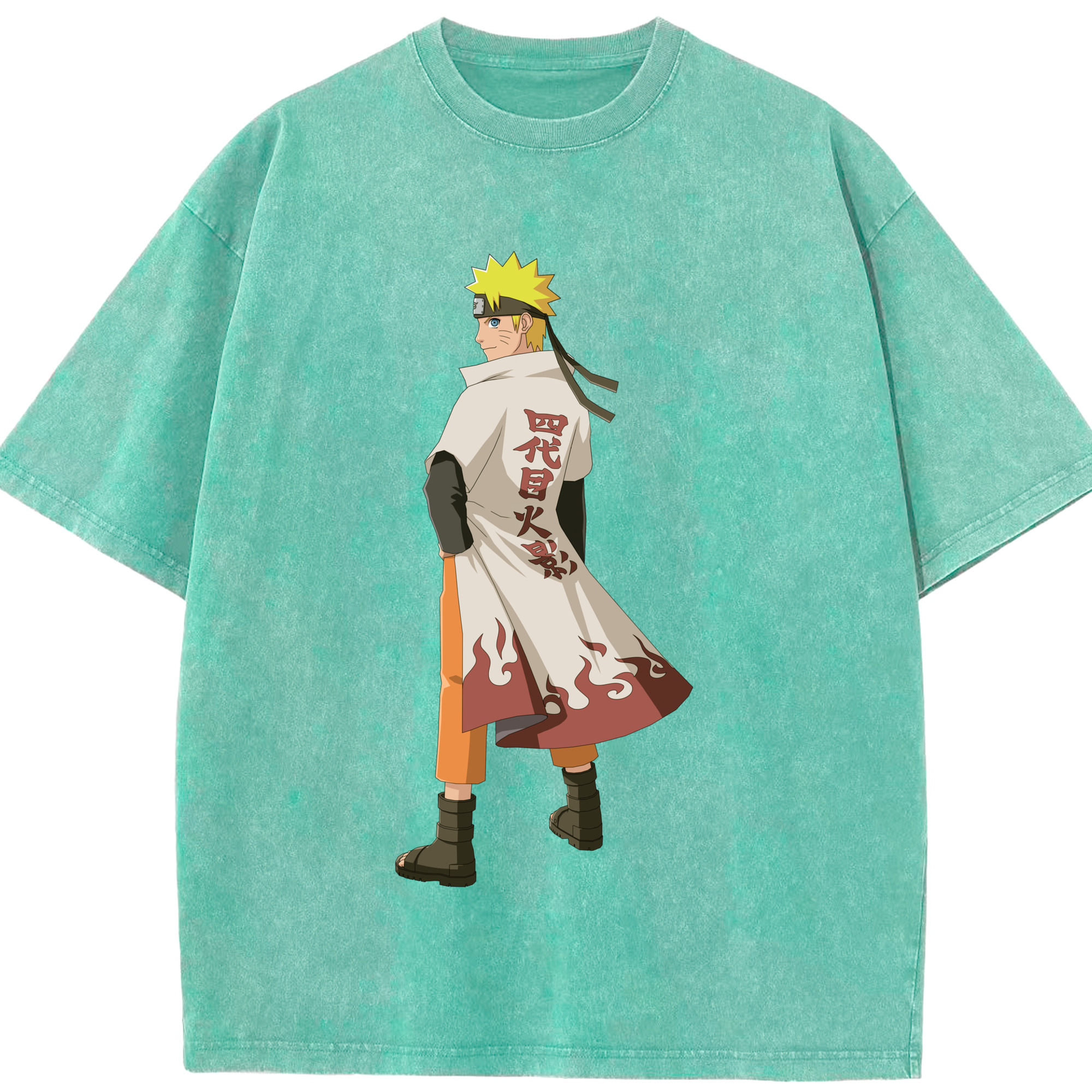 （画像用） NARUTO -ナルト- うずまき ナルト Uzumaki Naruto 綿100% ヴィンテージ風 半袖Tシャツ（フロントプリント）